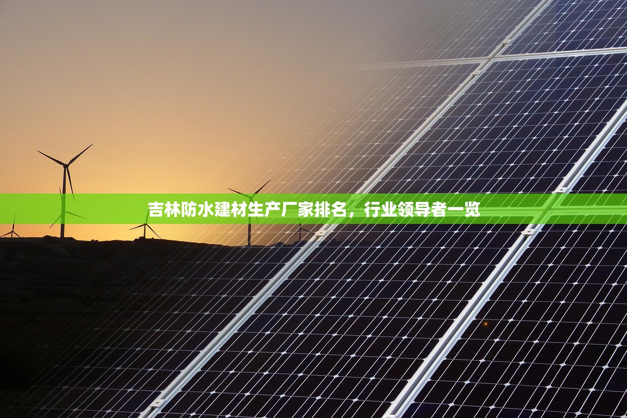 吉林防水建材生产厂家排名，行业领导者一览